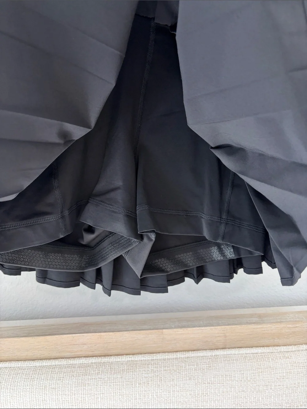lululemon athletica Black Pleated Skater Skirt